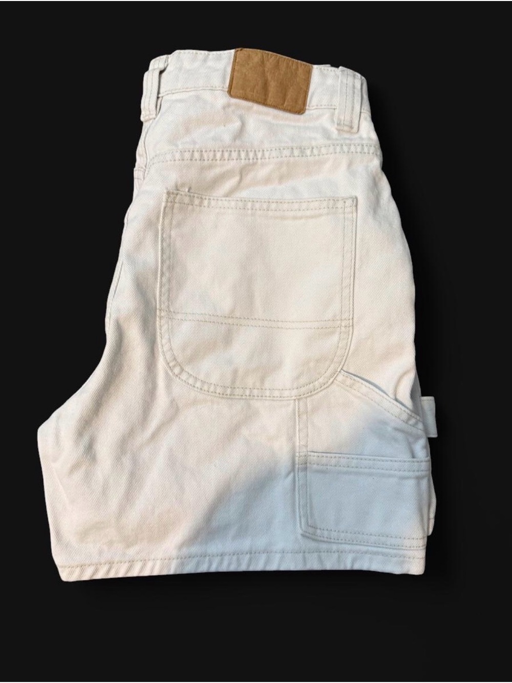 Women’s Cream Carpenter Shorts- Classic Workwear Style